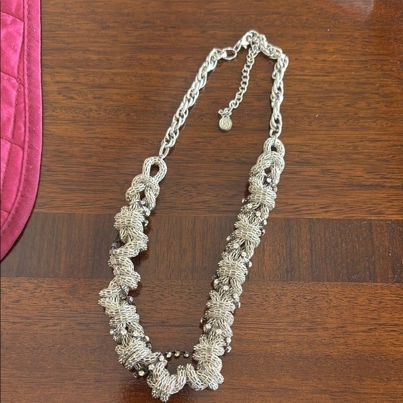 Silver Tone Adjustable Necklace - Picture 1 of 3